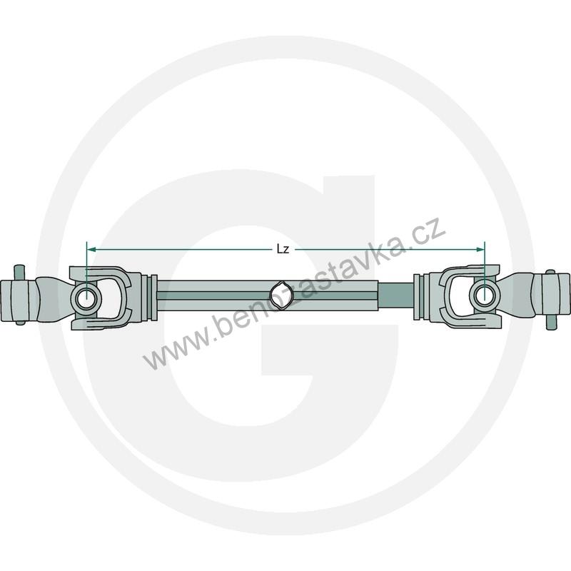 Kardan - kloubová hřídel Lz 860 - F 23, profil G5/G6