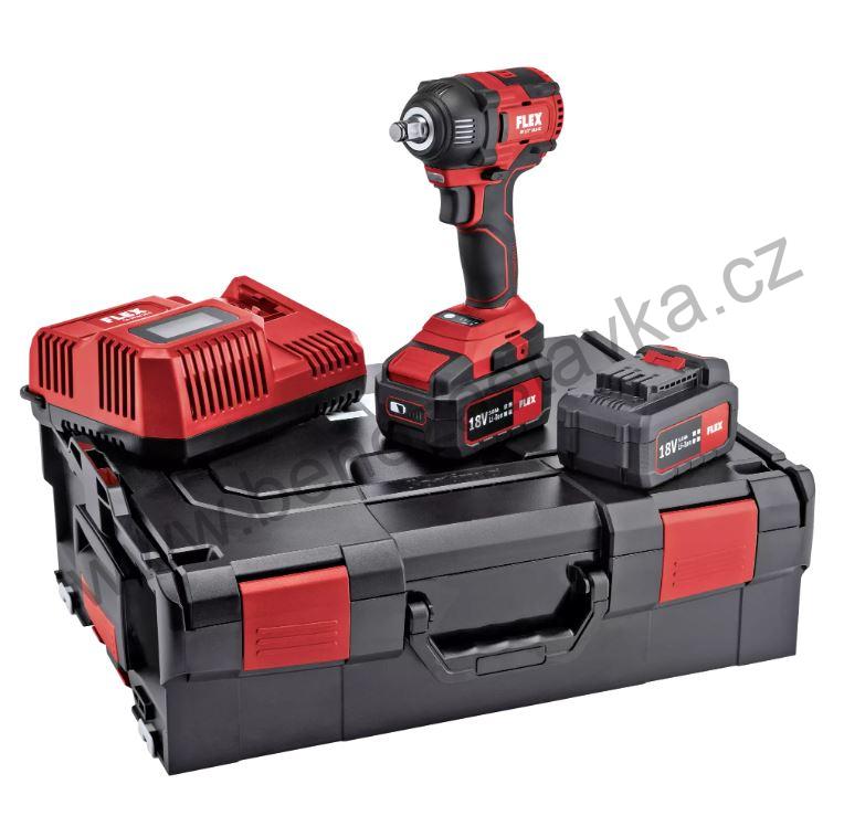 SET Aku-rázový utahovák IW 1/2" 18.0-EC/5.0 - FLEX
