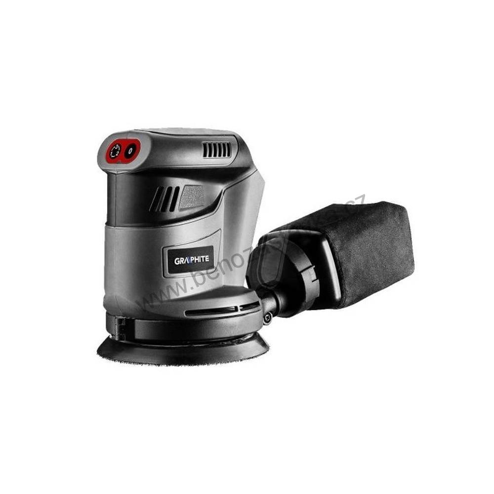 GRAPHITE Akumulátorová excentrická bruska Energy+, 18V, Li-Ion, 125mm