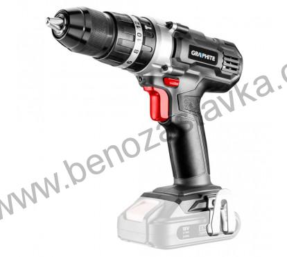 GRAPHITE Akumulátorový vrtací šroubovák s příklepem Energy+ 18V, Li-Ion
