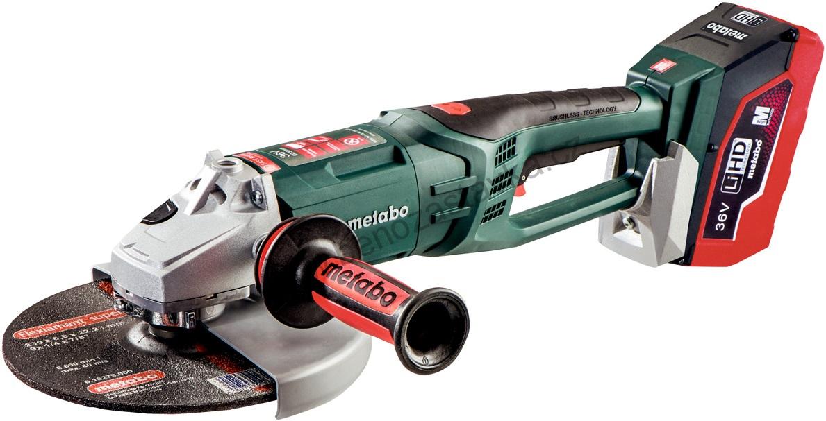METABO WPB 36 LTX BL 230 LiHD 2x6,2 Ah 36V aku úhlová bruska 230mm