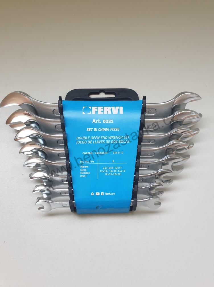 Sada otevřených klíčů DIN 3110 - 6^22 mm - FERVI