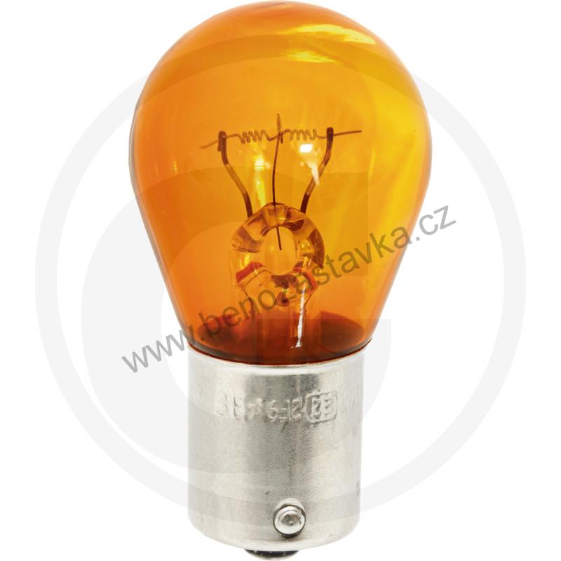 Kulová oranžová žárovka - 12V21WK/P21W