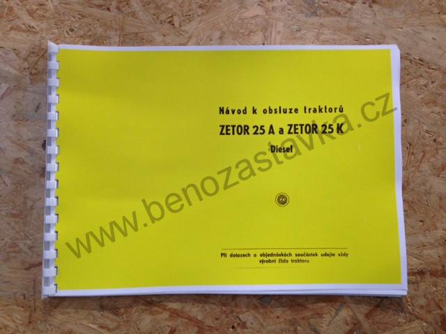 Návod k obsluze Zetor 25 A/K