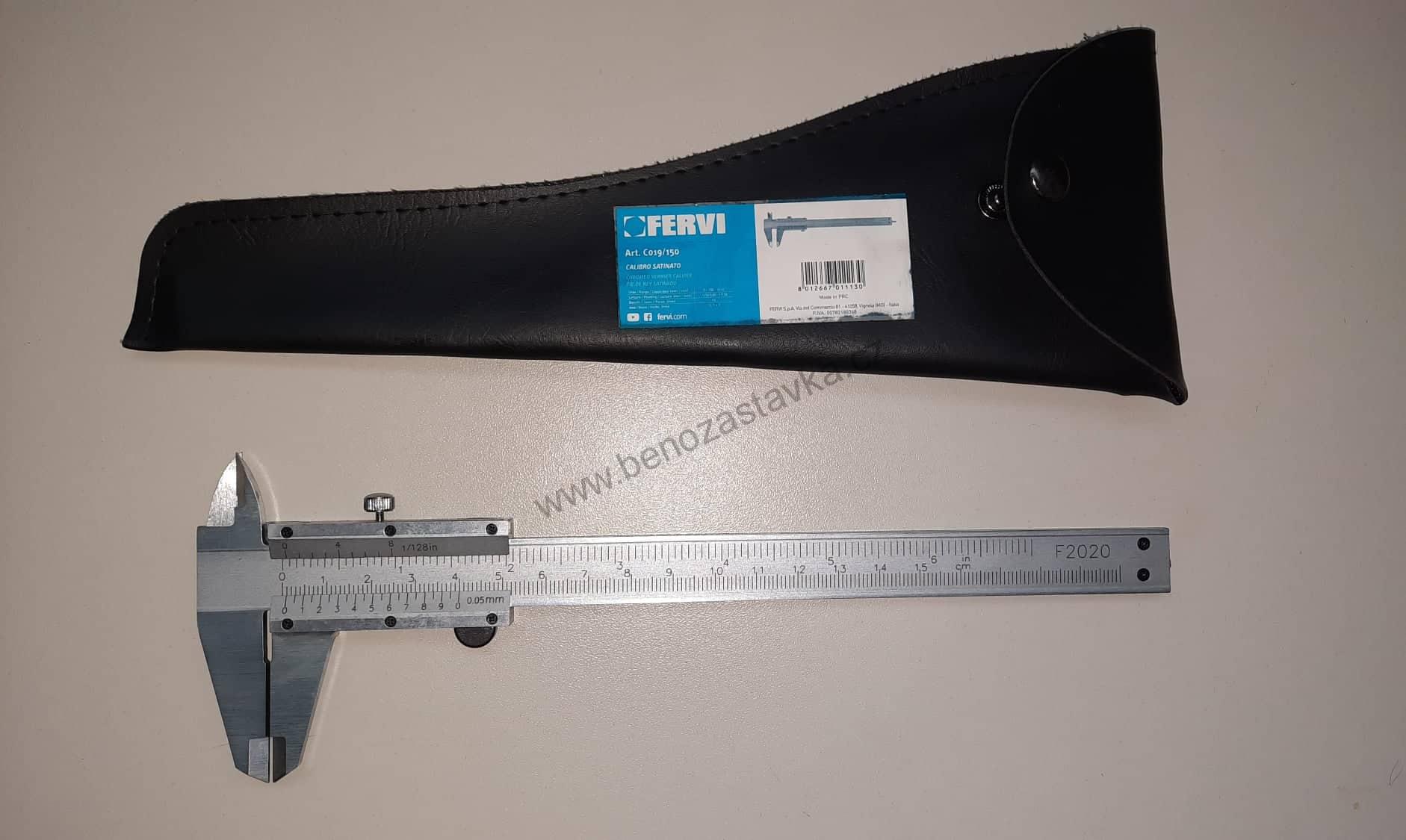 Posuvné měřítko/šuplera - 150 mm - DIN 862 - Fervi