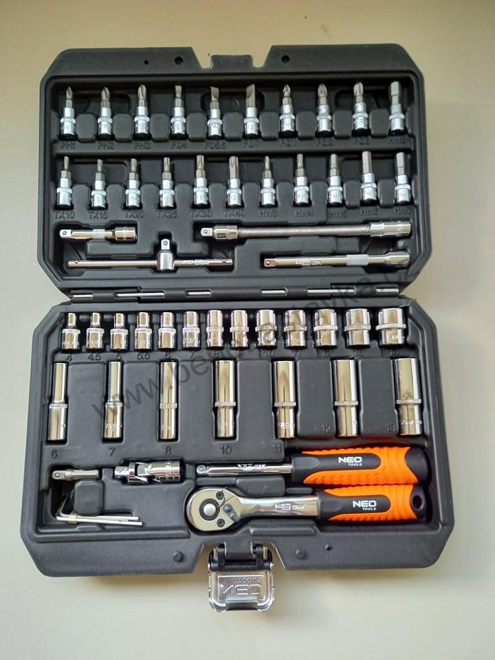 Sada Gola 1/4" 53 kusů - NEO TOOLS