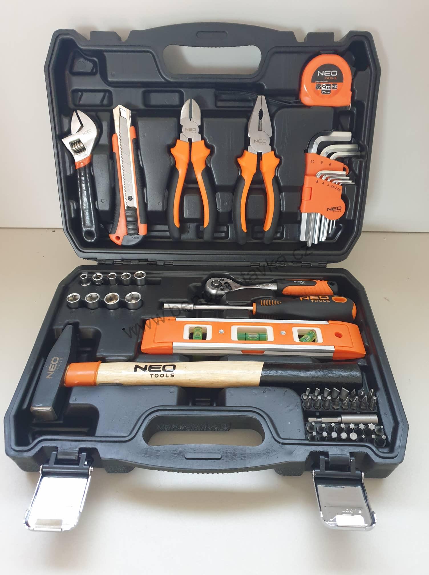 Sada Gola s nářadím 1/4" 60ks NEO TOOLS