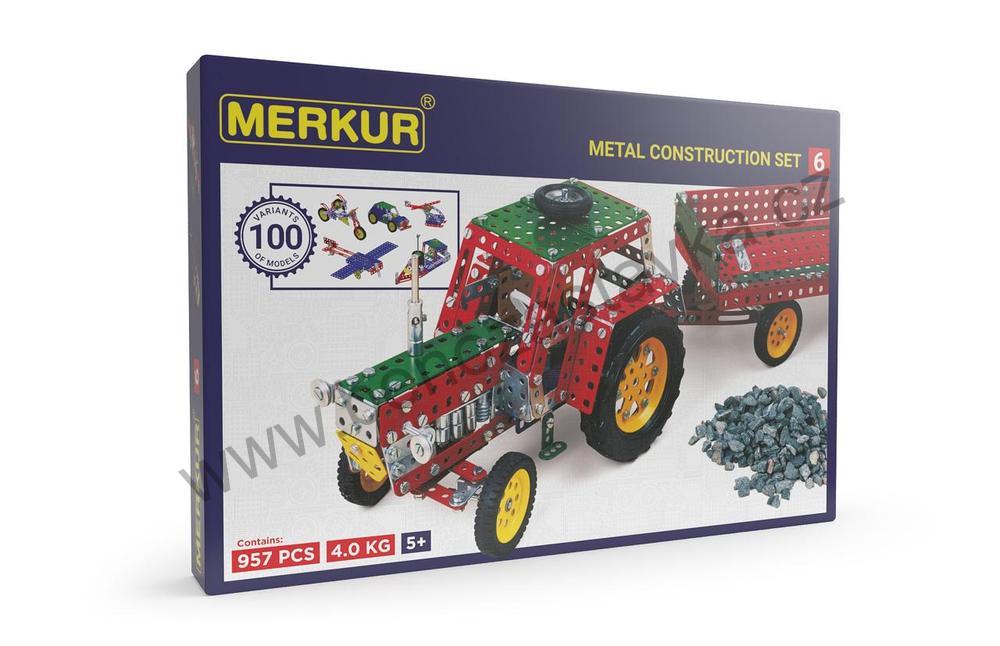 Stavebnice Merkur 6, 957 dílů, 100 modelů