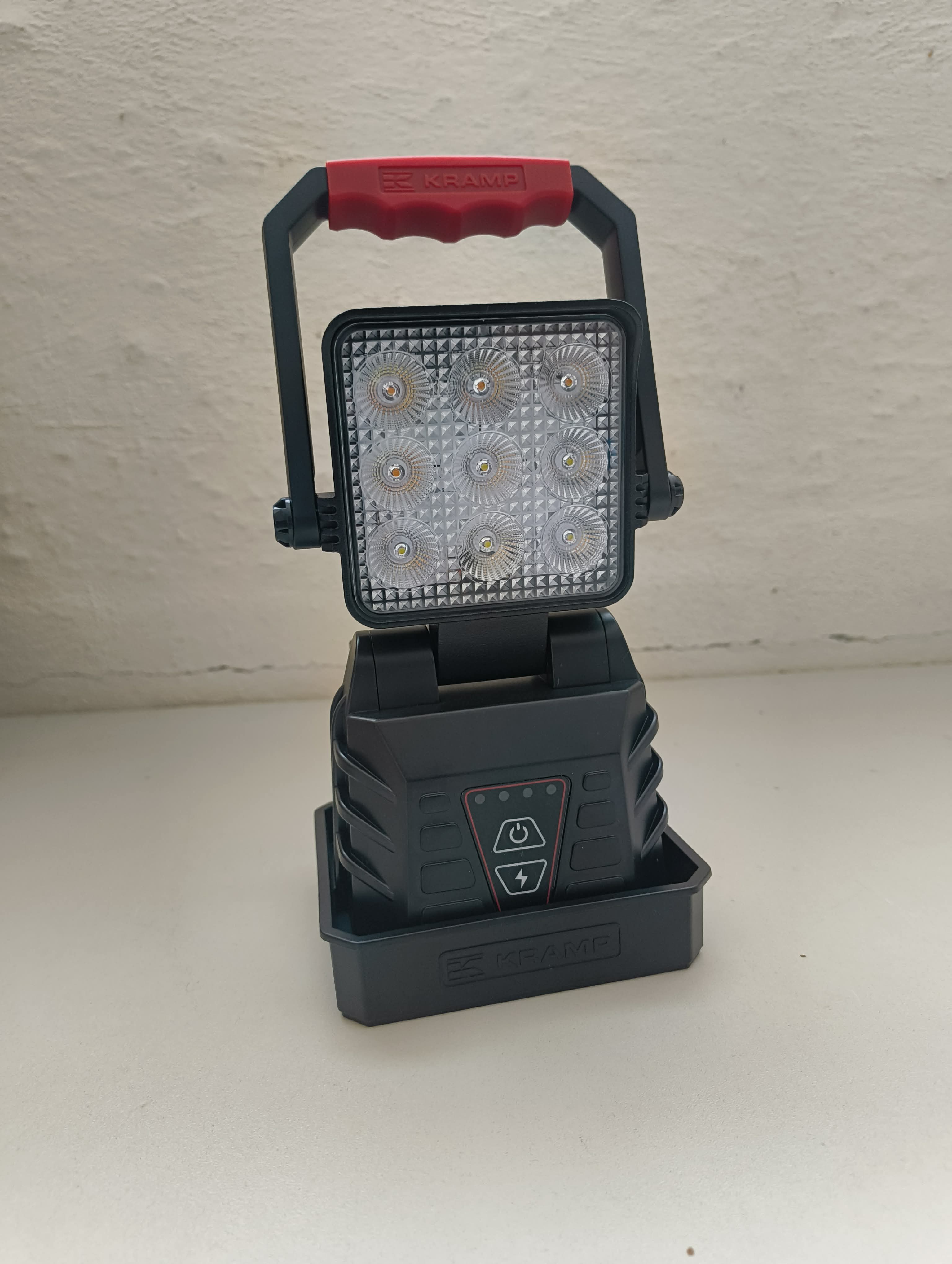 Ruční pracovní LED svítilna, dobíjecí, bílé/oranžové