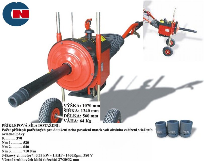 Elektrický povolovák/utahovák matic nákladních vozů 0,75 kW - MAXIM 1"