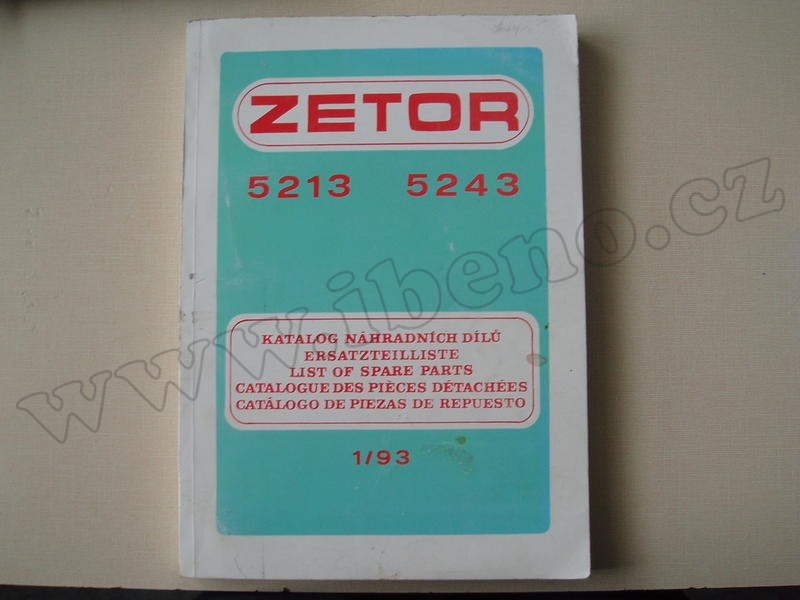 Katalog náhradních dílů Zetor 5213 5243