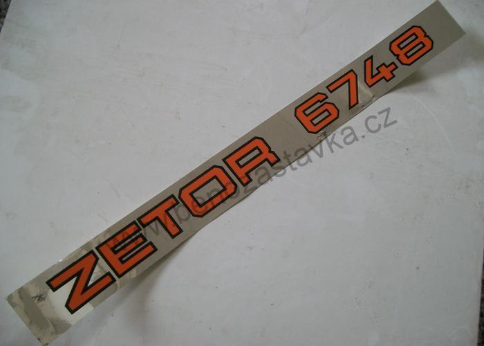 Nápis Zetor 6748