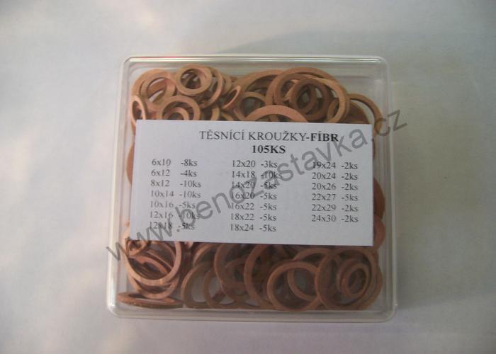 Sada fibrových těsnících kroužků 105 Kusů