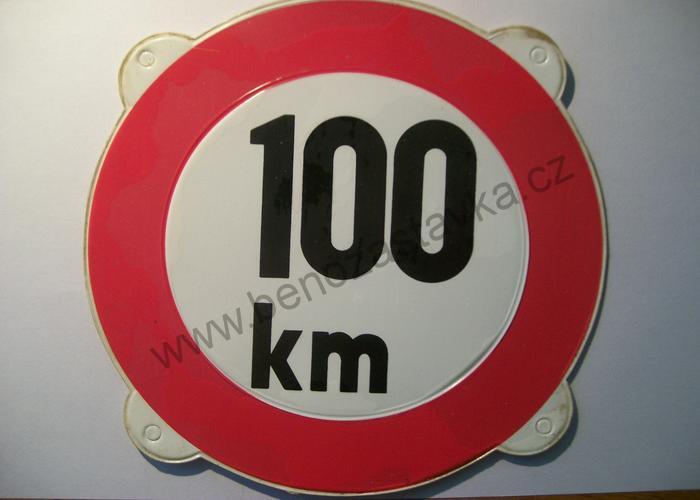 Cedulka rychlost plastová 100 Km/h 