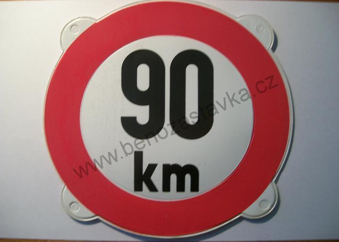 Cedulka rychlost plastová 90 Km/h 
