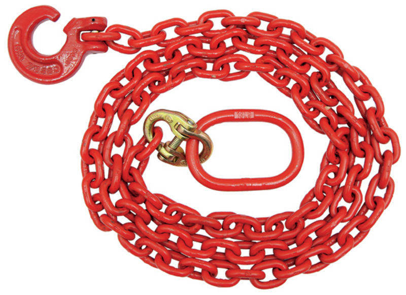 Řetěz 4-hranný 8mm s hákem a okem - jakost 8 - délka 2,5m