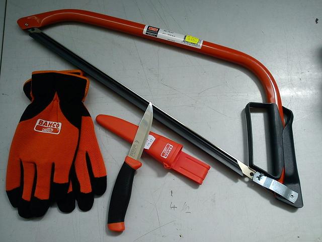 Lesnická helma SADA - Helma/nůž/pila/rukavice