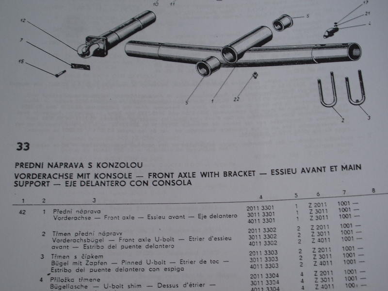 Katalog náhradních dílů Zetor 2011 3011 4011