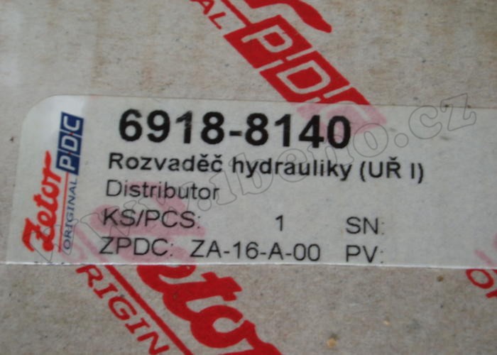 Rozvaděč hydrauliky, kostka - Zetor URI