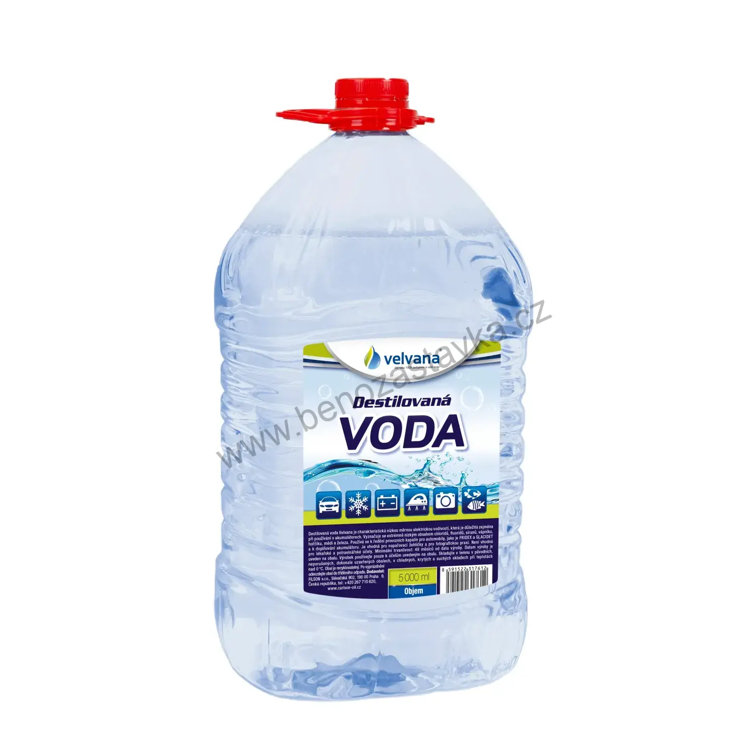 Destilovaná voda 5 litrů