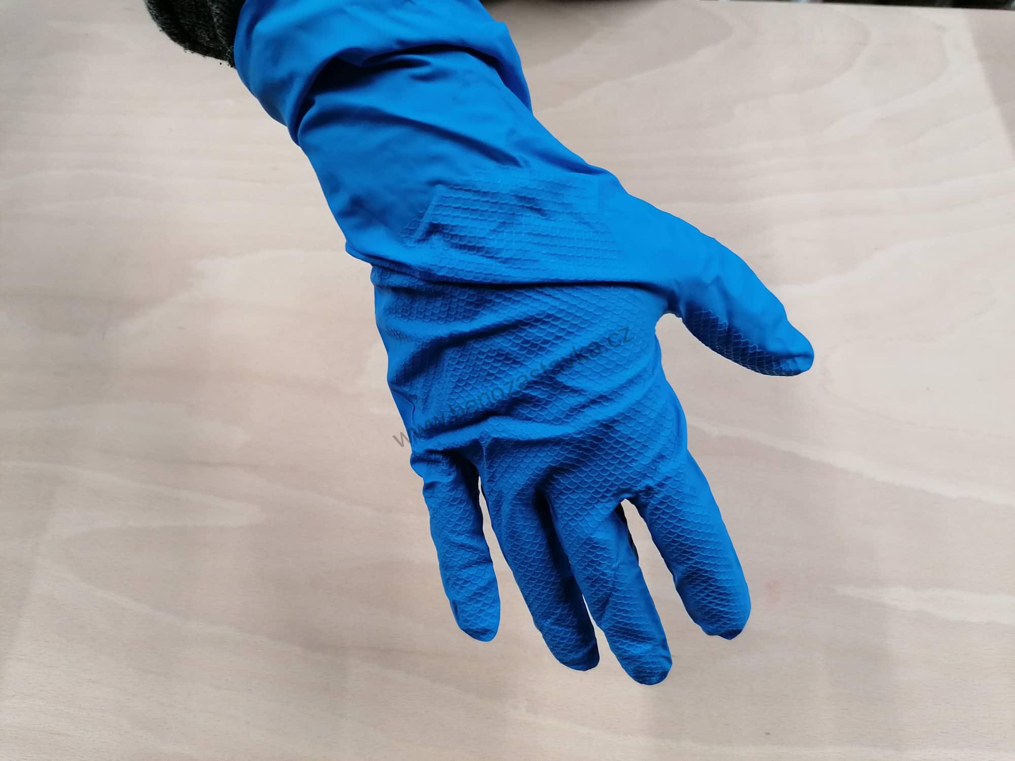 50 kusů - Jednorázové rukavice - GRIP BLAU - vel.M - Nitrilové