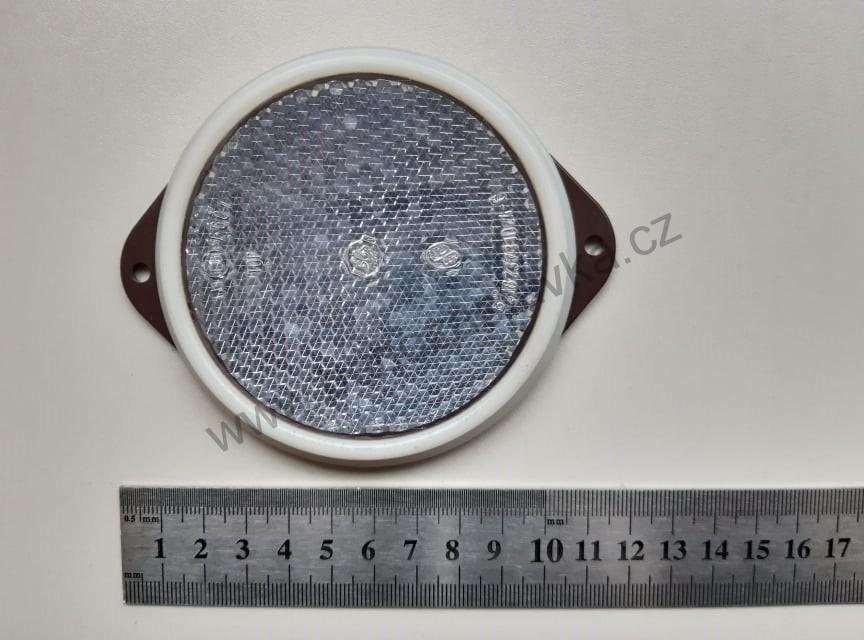 Odrazka bílá ∅80 mm - 2 otvory