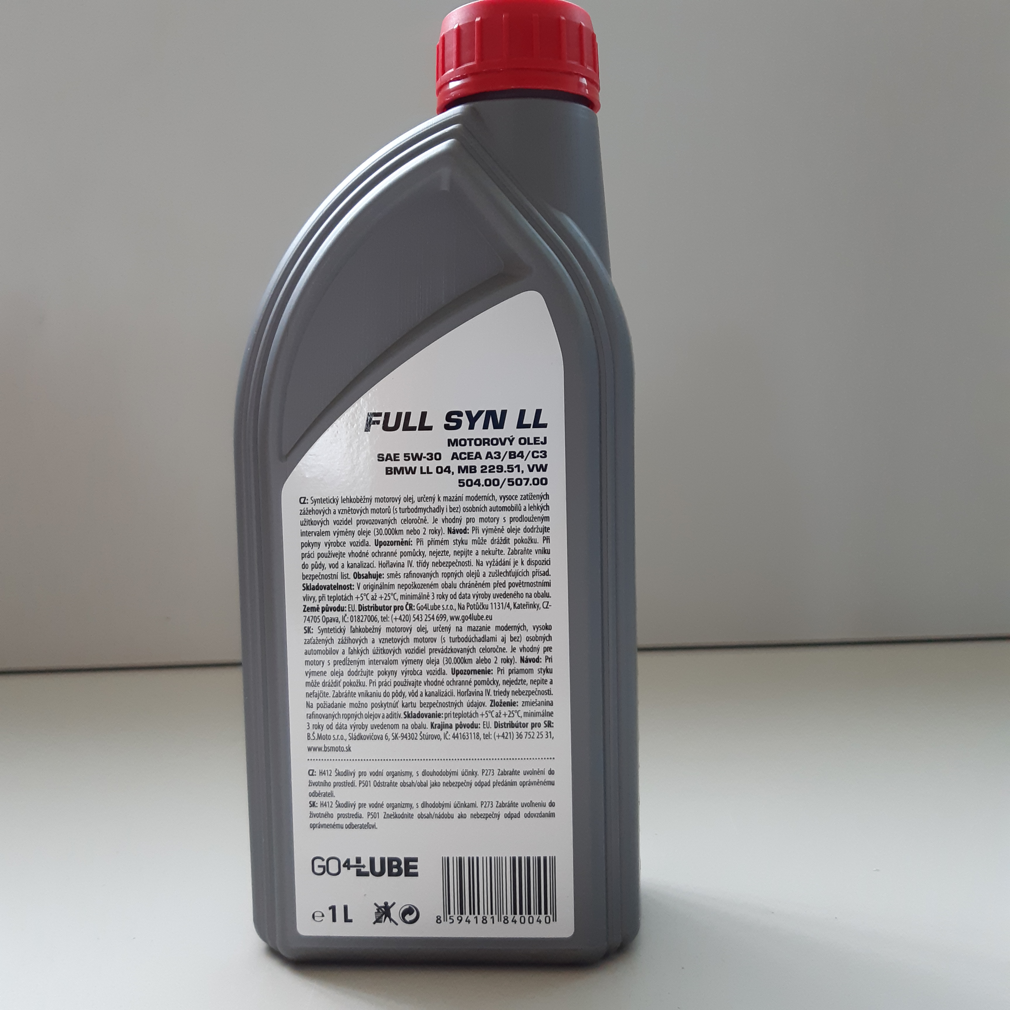 1Litr - Motorový olej CELOROČNÍ - FULL SYN LL 5W-30