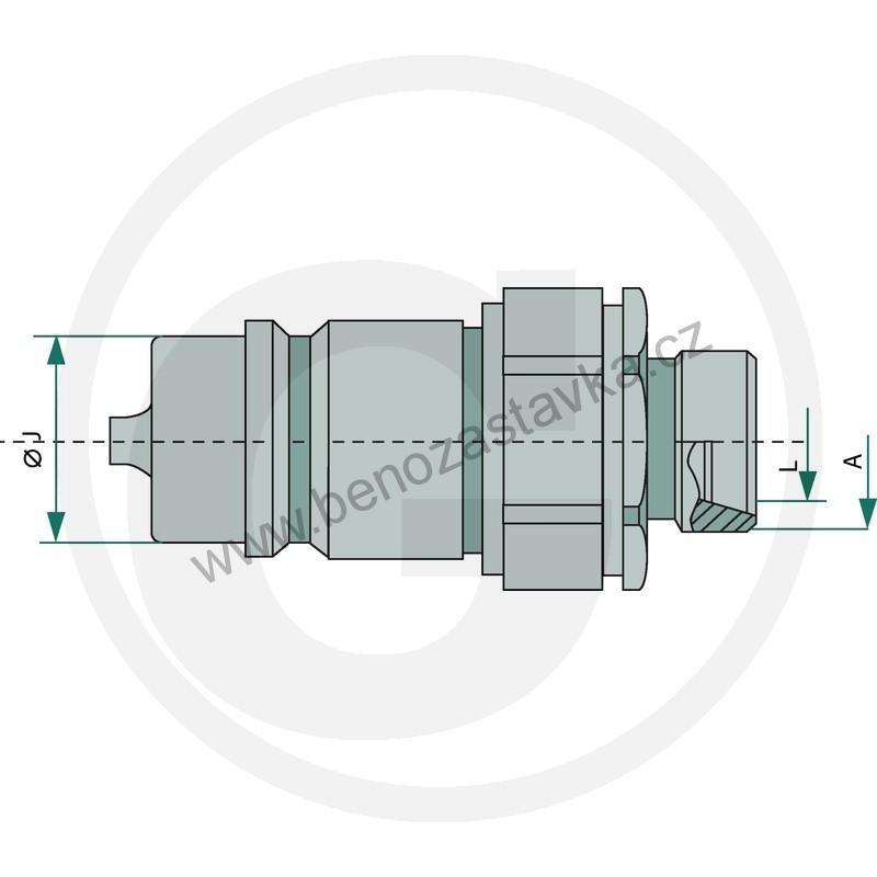 Hydraulická rychlospojka M20x1,5 samec KS12S DN12-BG3