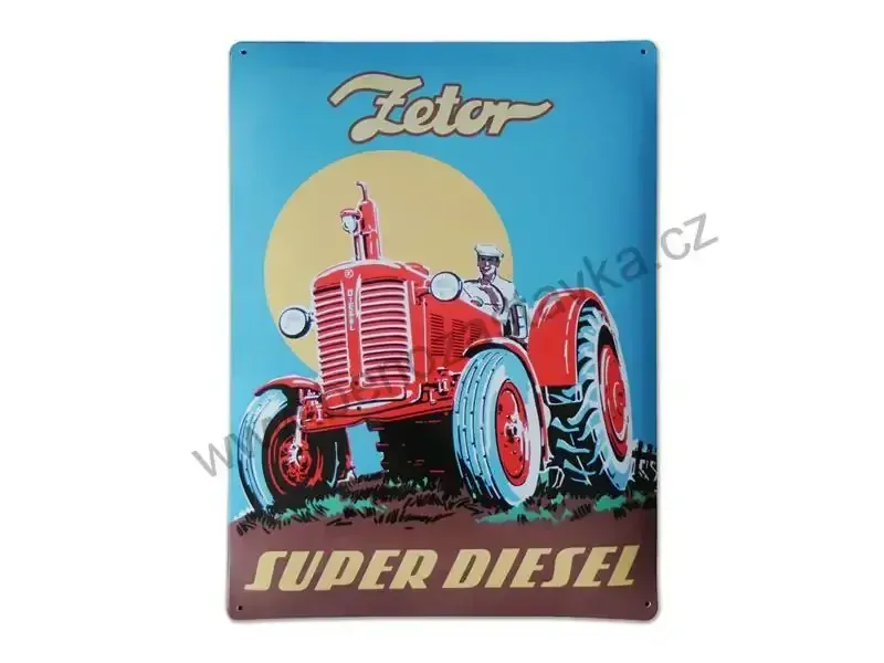 Hliníková retro cedule Zetor Super