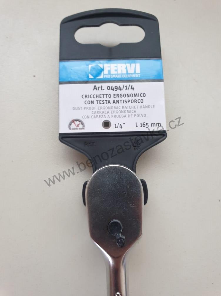Ráčna ergonomická 1/4" 72 zubů - FERVI