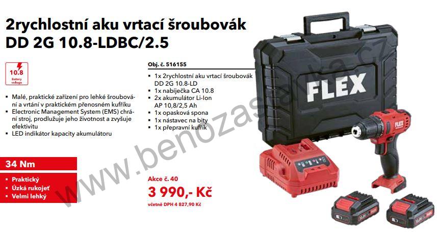 2-rychlostní aku-šroubovák DD 2G 10.8-LDBC/2.5 - FLEX