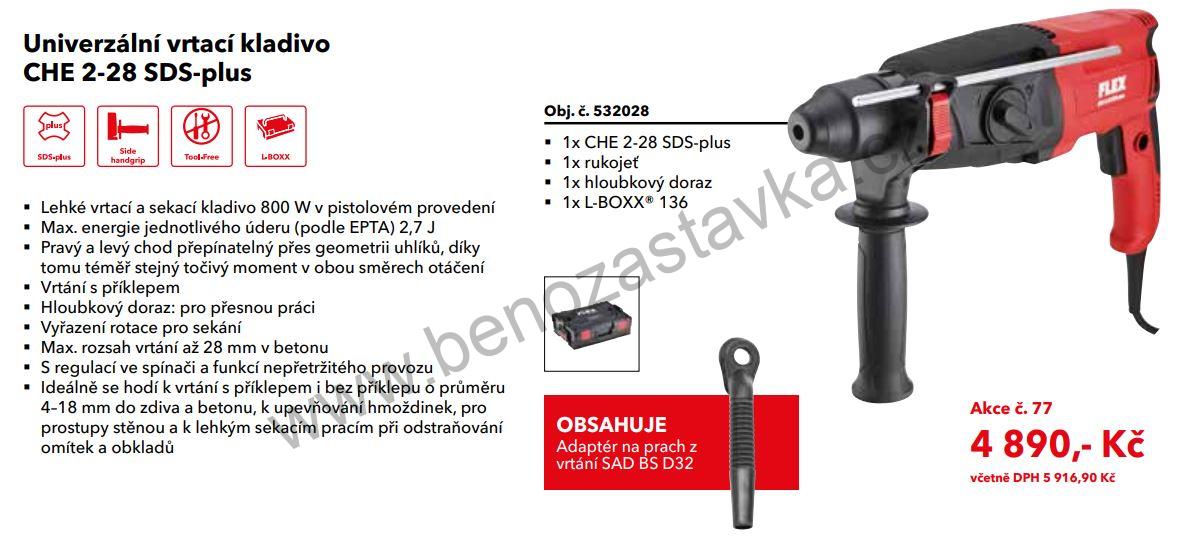 Univerzální vrtací kladivo CHE 2-28 SDS-plus - FLEX