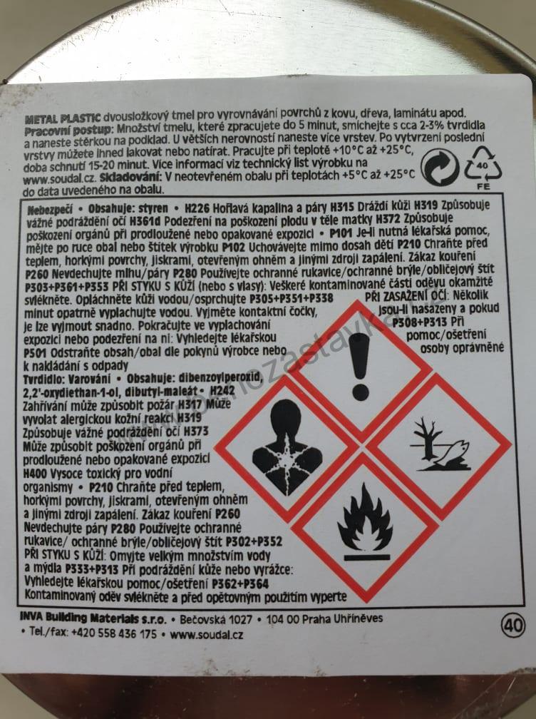 250g Plastický kov SOUDAL