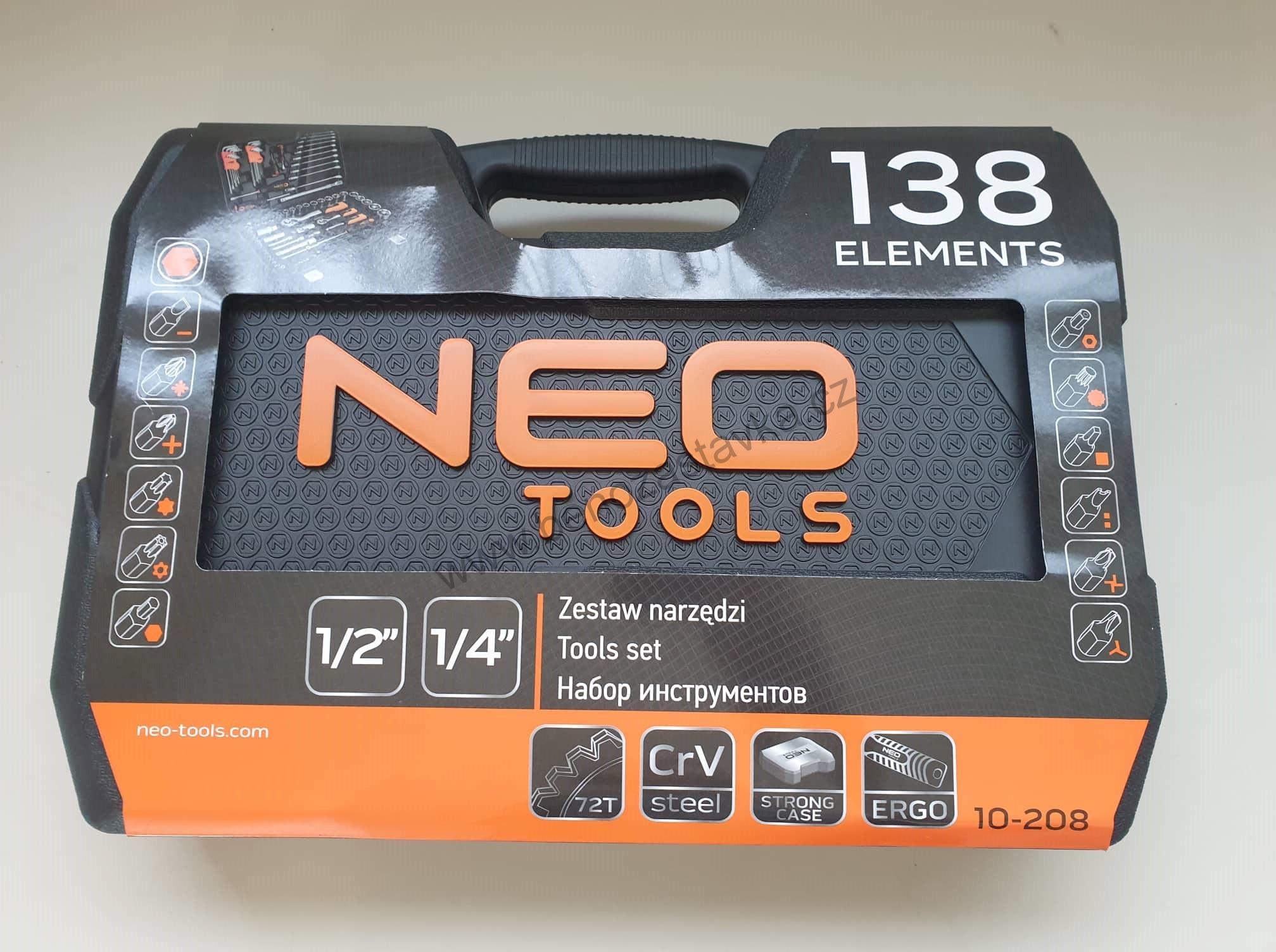 Sada Gola 1/2"-1/4" 138ks NEO TOOLS