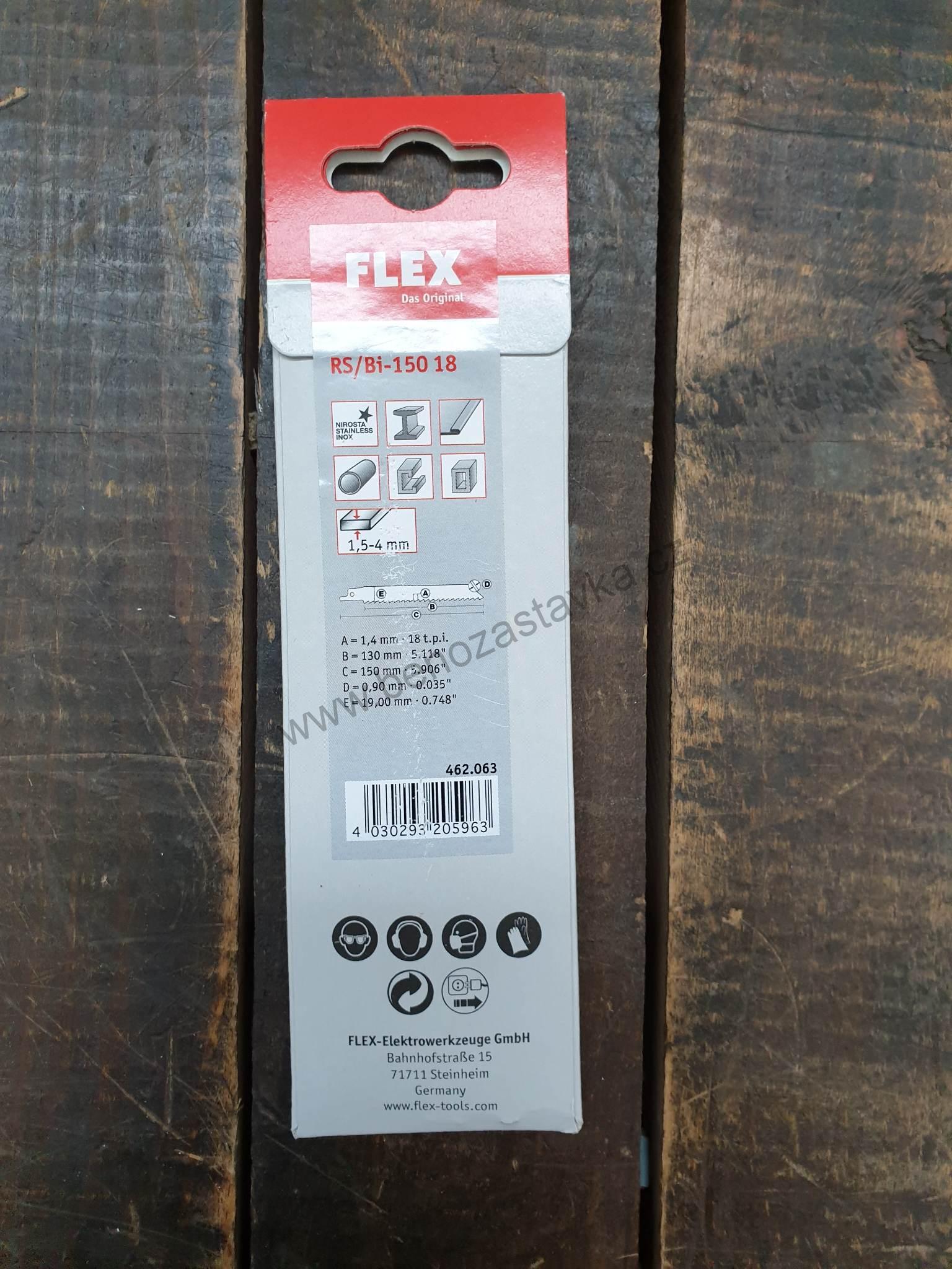 Plátek pro šavlové pily /KOV, PLECH/ RS/Bi-150 18 VE5 - FLEX