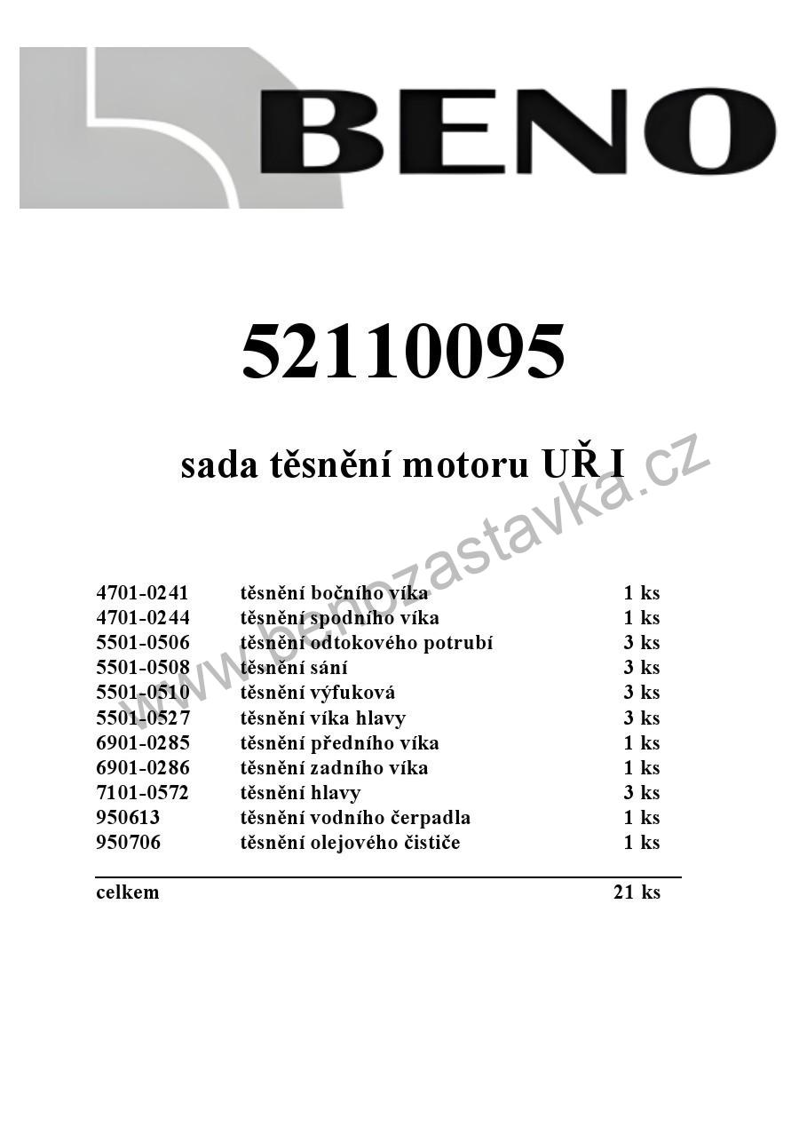 Sada těsnění motoru 3 válec - Zetor URI