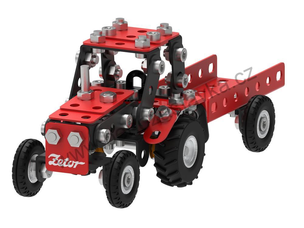 Stavebnice Merkur Traktor Zetor s vlekem 164 dílů