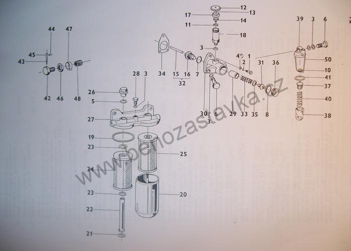 Těsnící kroužek palivového filtru - Zetor