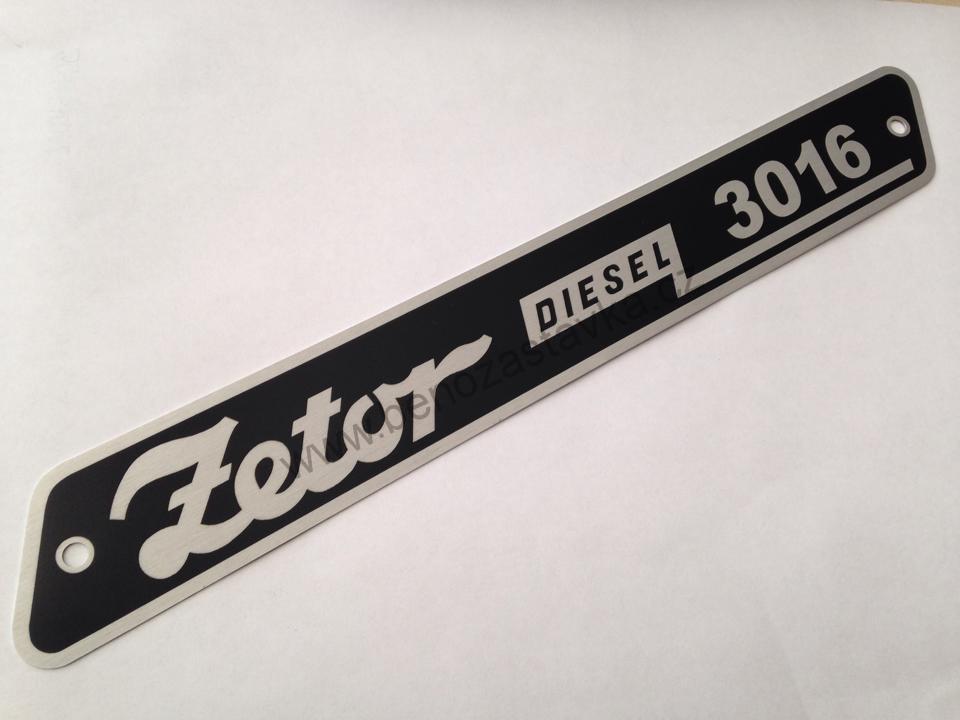 Nápis Zetor 3016 hliník - Zetor 3016