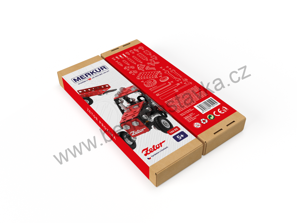 Stavebnice Merkur Traktor Zetor s vlekem 164 dílů