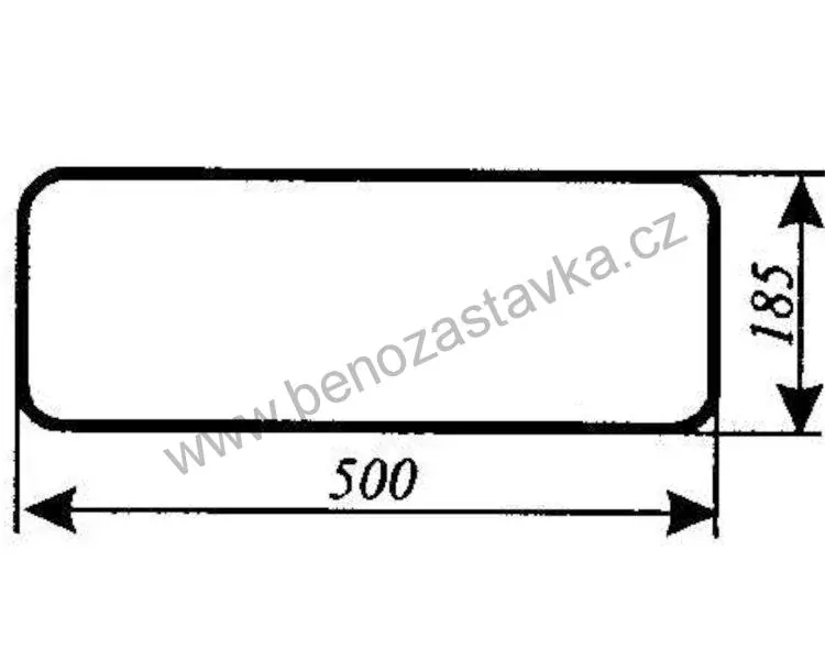 Sklo zadní stěny spodní - Zetor URIII