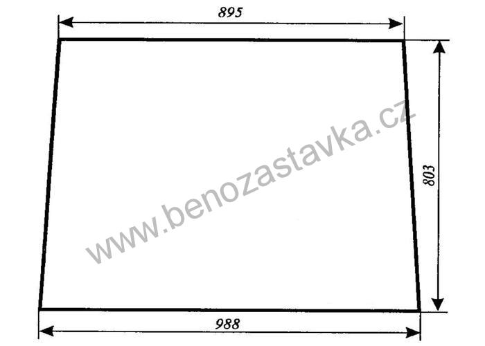 Sklo čelní - Zetor URI