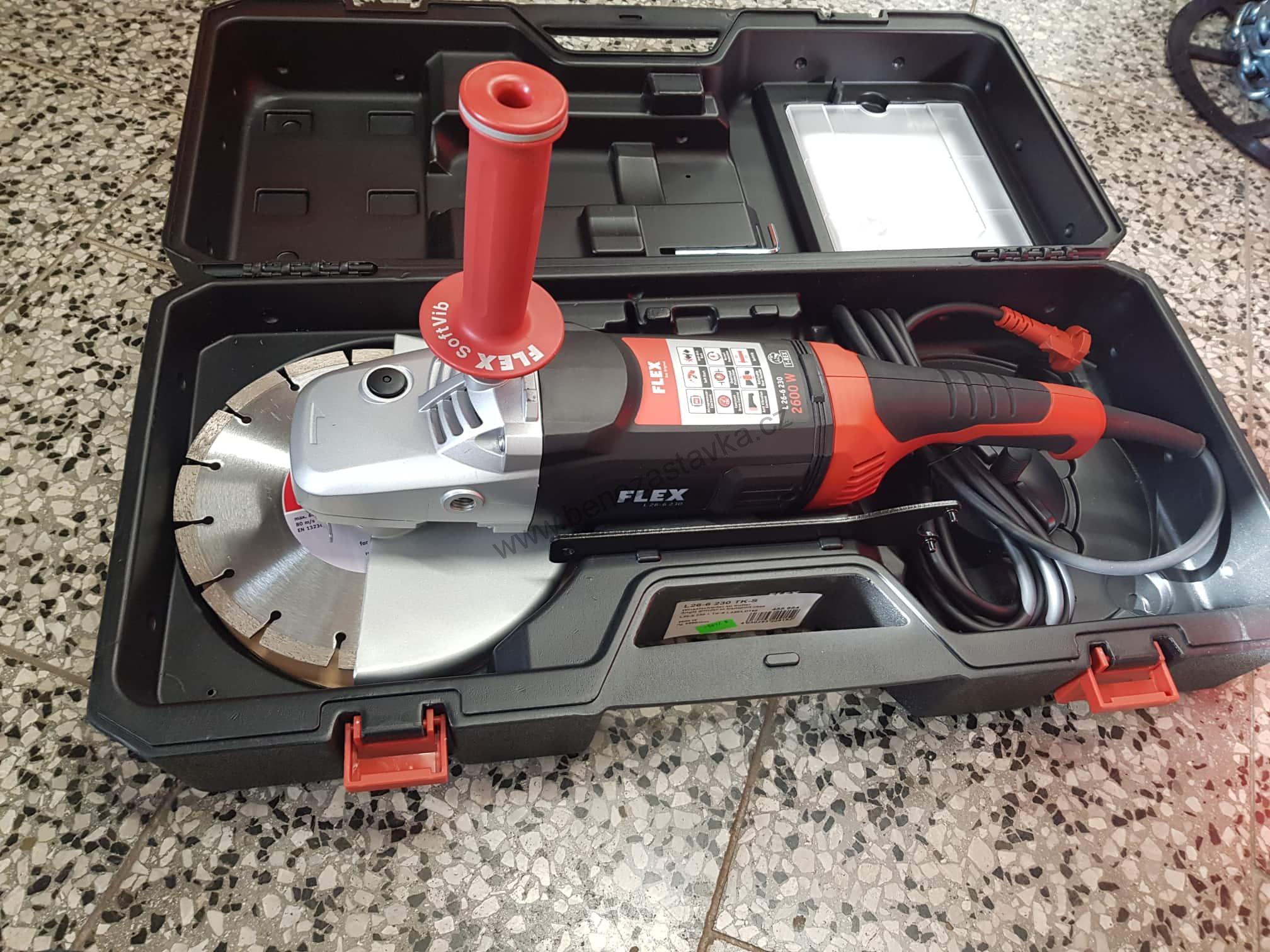 Flex úhlová bruska 2600 W, 230mm - T-REX + Quick matice + DIA kotouč
