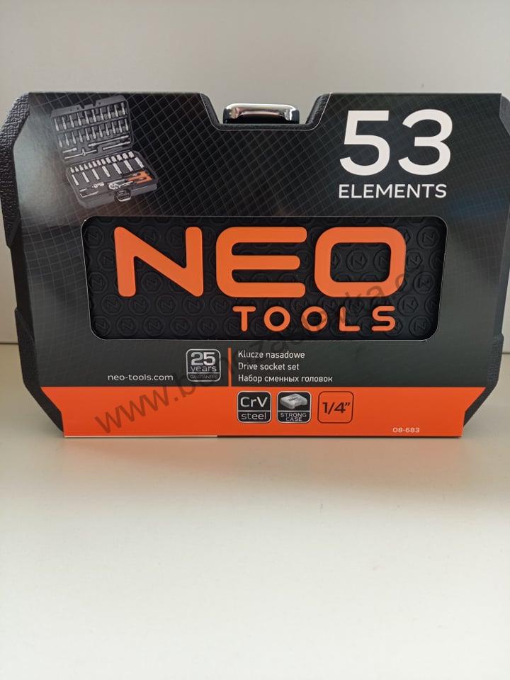 Sada Gola 1/4" 53 kusů - NEO TOOLS