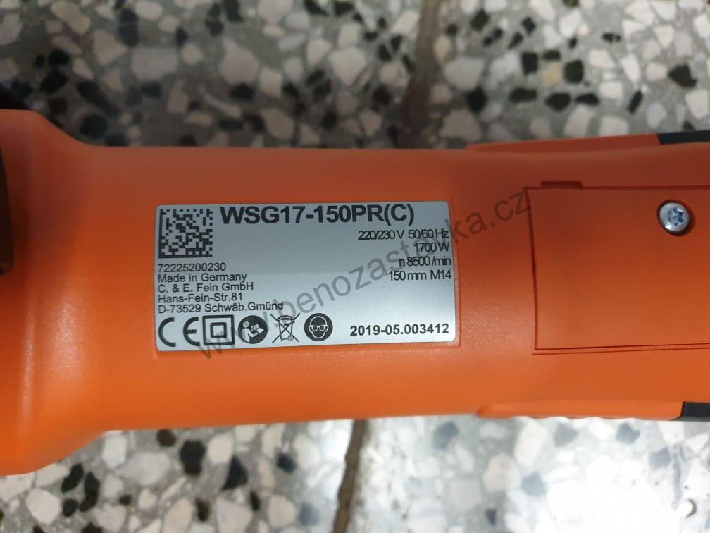 Kompaktní úhlová bruska WSG 17-150PR 1700W - FEIN