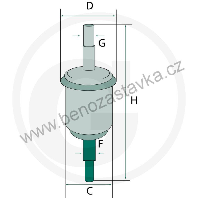 Palivový filtr 6/8mm GRANIT