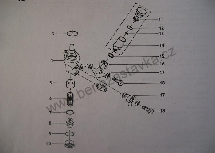 Přípojka paliva M16 - Zetor