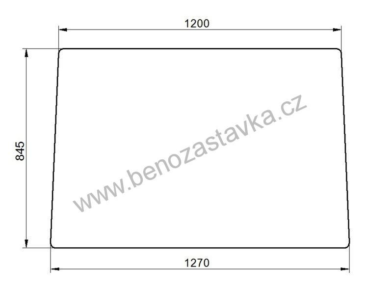 Sklo čelní - Zetor URIII