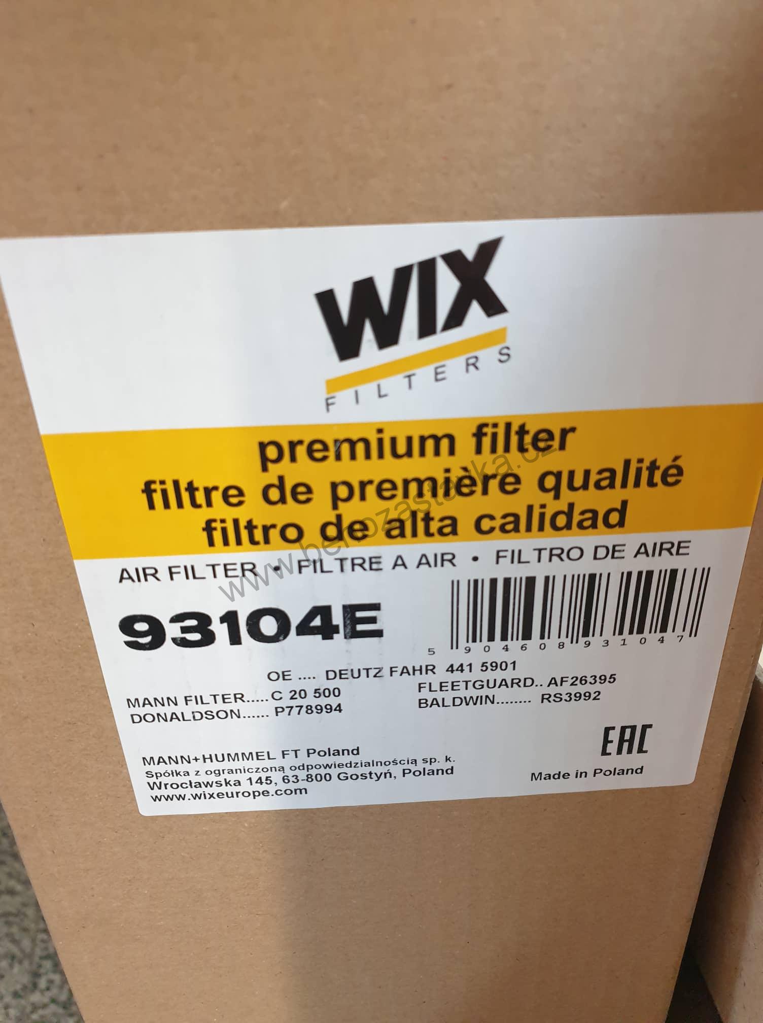Filtr vzduchu C 20500 - Zetor URIII