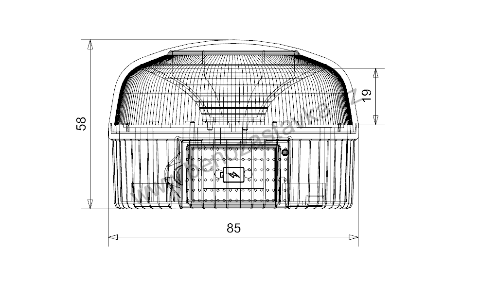 LED výstražné světlo - doplněk k trojúhelníku V16